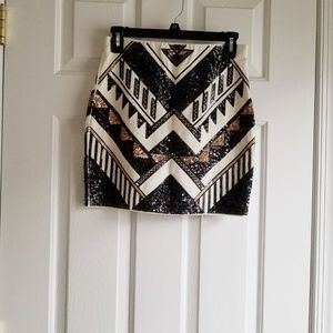 NWOT Express sequin mini skirt